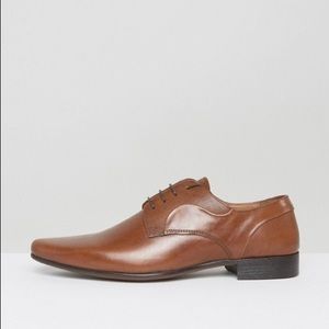 ASOS Derby Shoes in Tan Leather